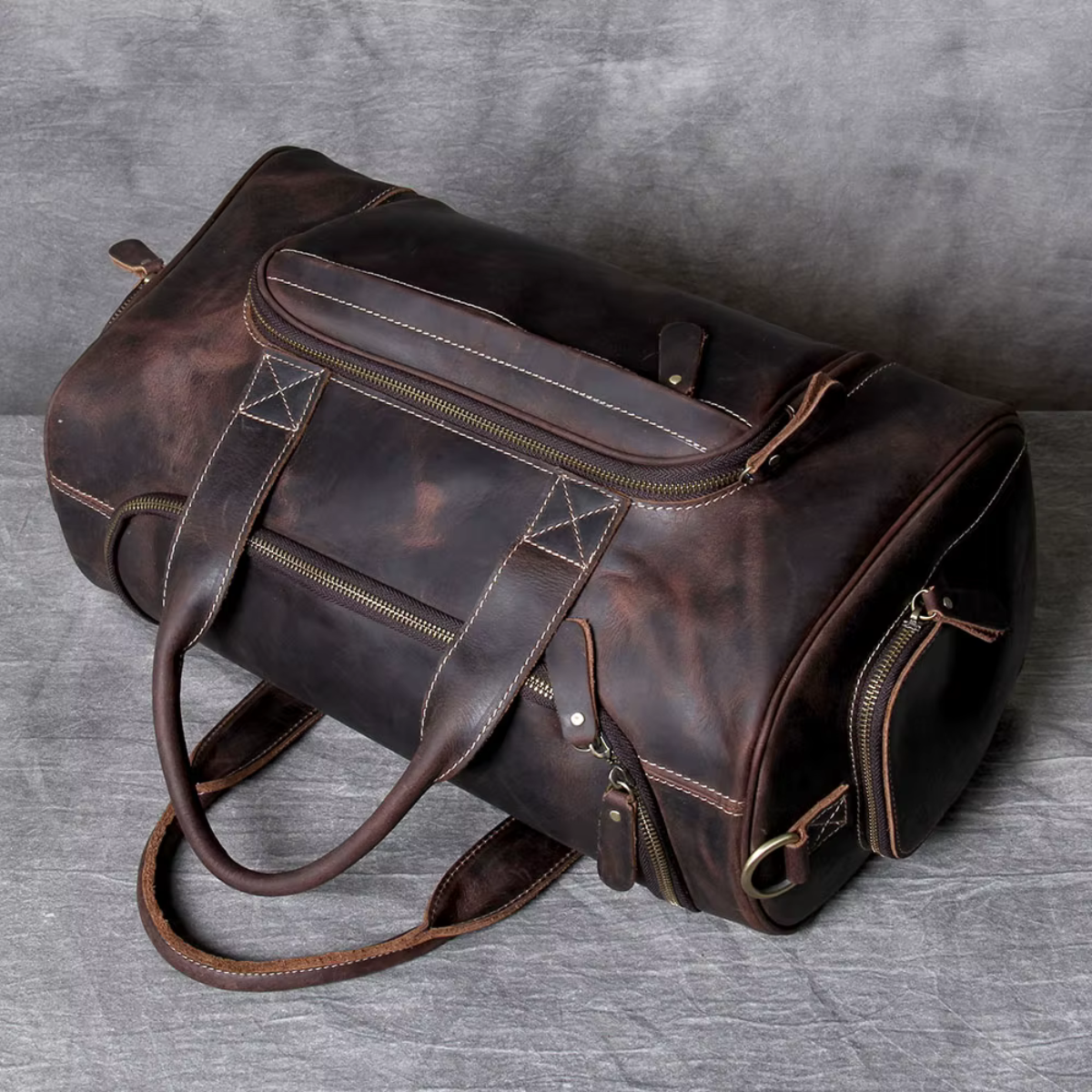 LORVENIC™ Genuine Leather Travel Bag