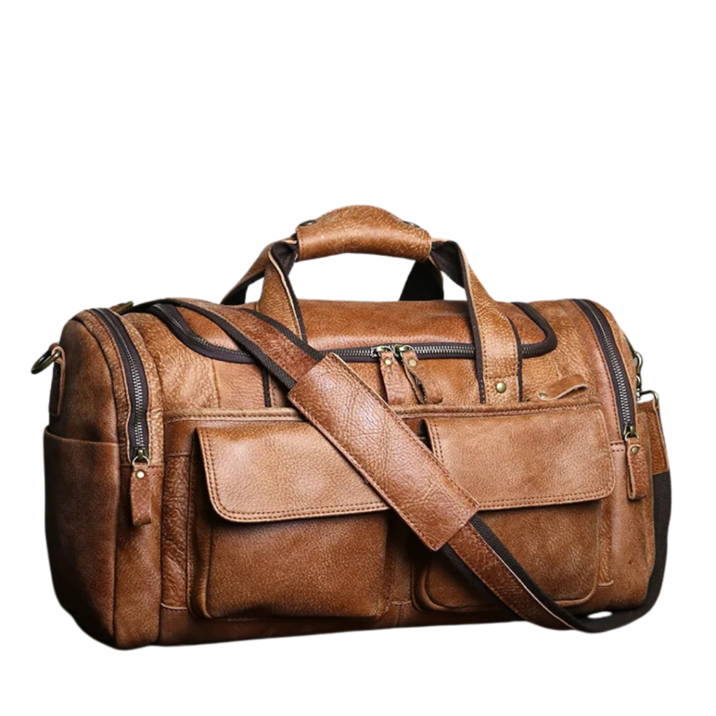KALVORN™ Genuine Leather Travel Bag