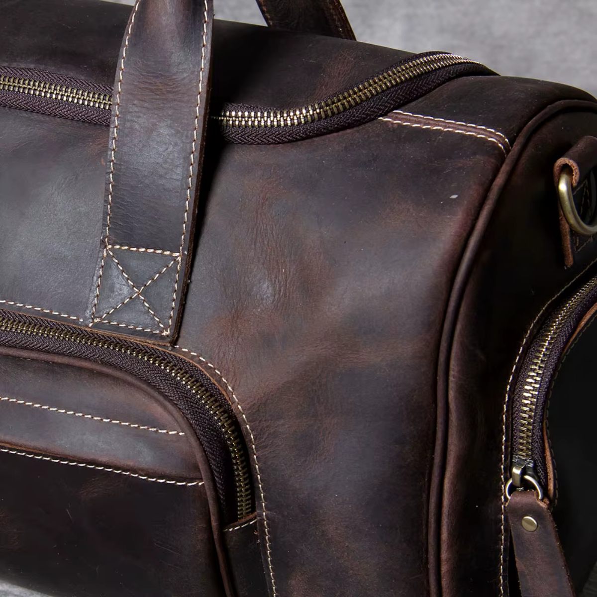 LORVENIC™ Genuine Leather Travel Bag