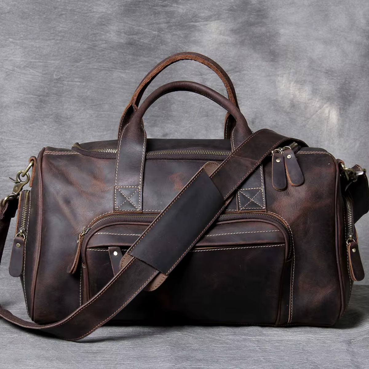LORVENIC™ Genuine Leather Travel Bag