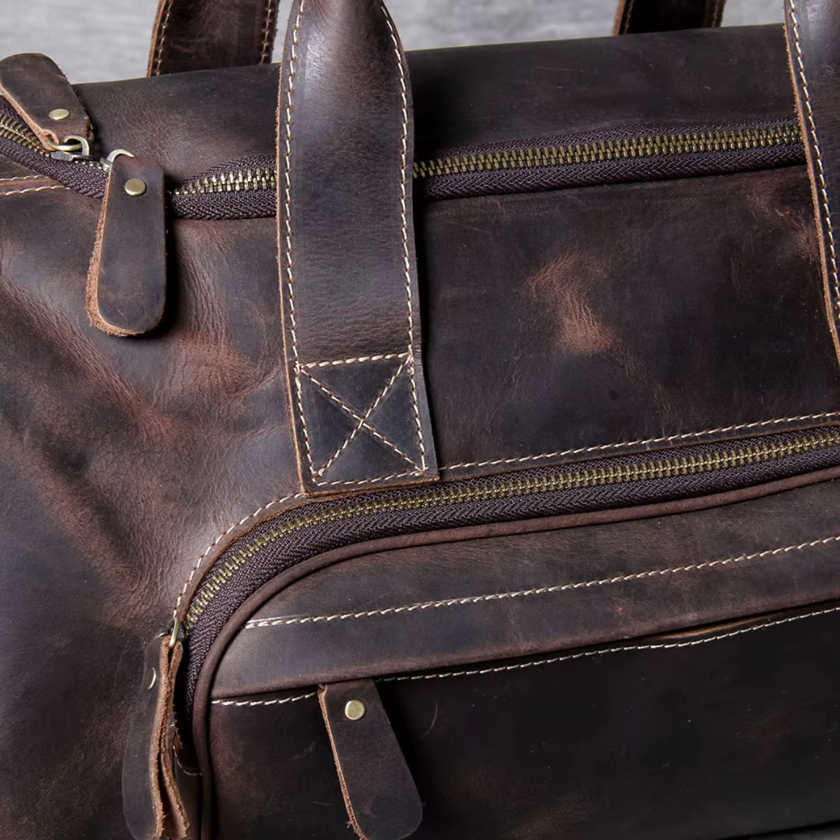 LORVENIC™ Genuine Leather Travel Bag