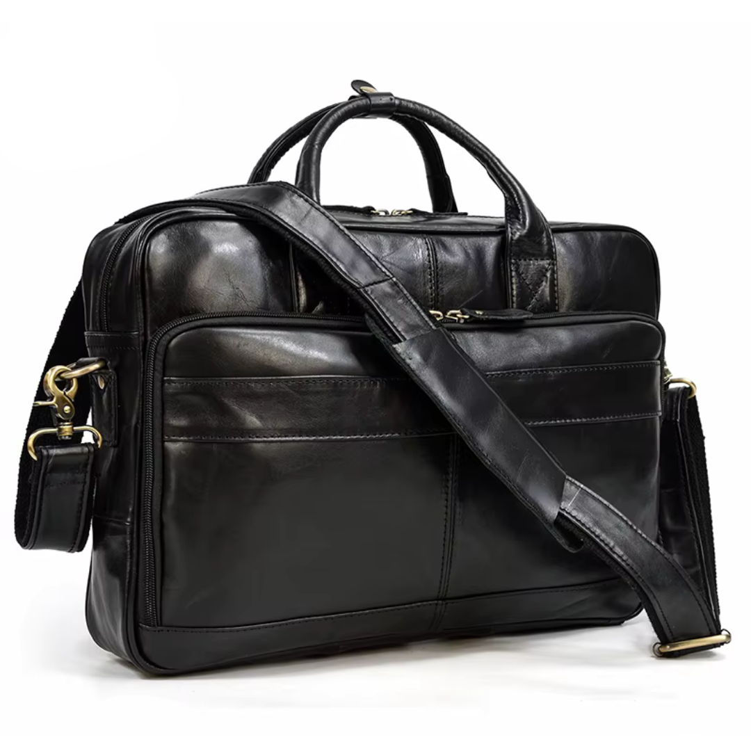 STRAVENOR™ Genuine Patent Leather Briefcase