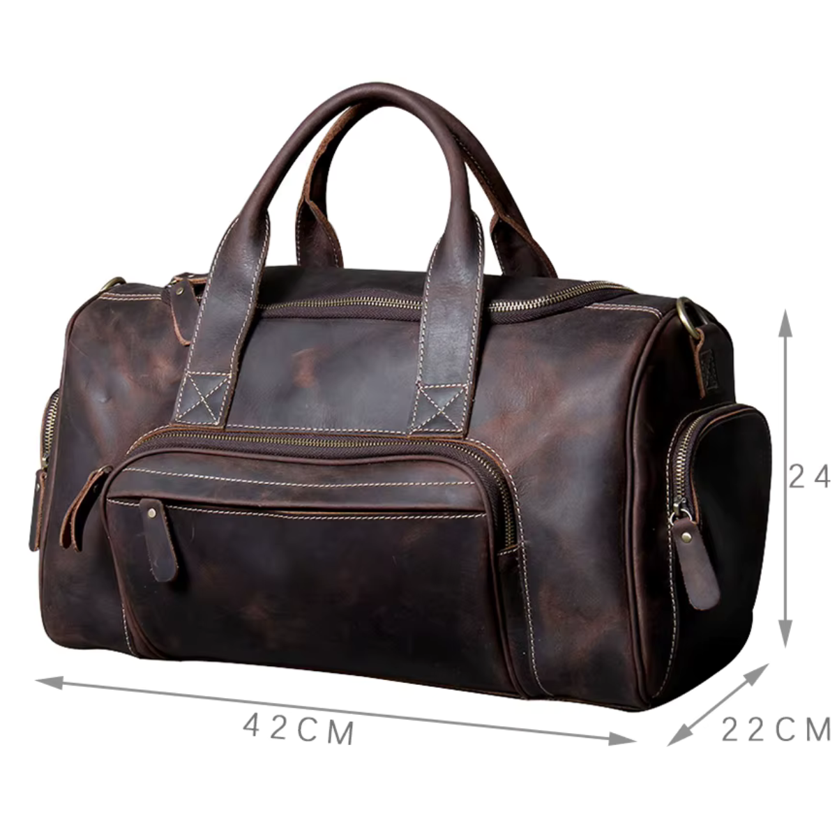 LORVENIC™ Genuine Leather Travel Bag
