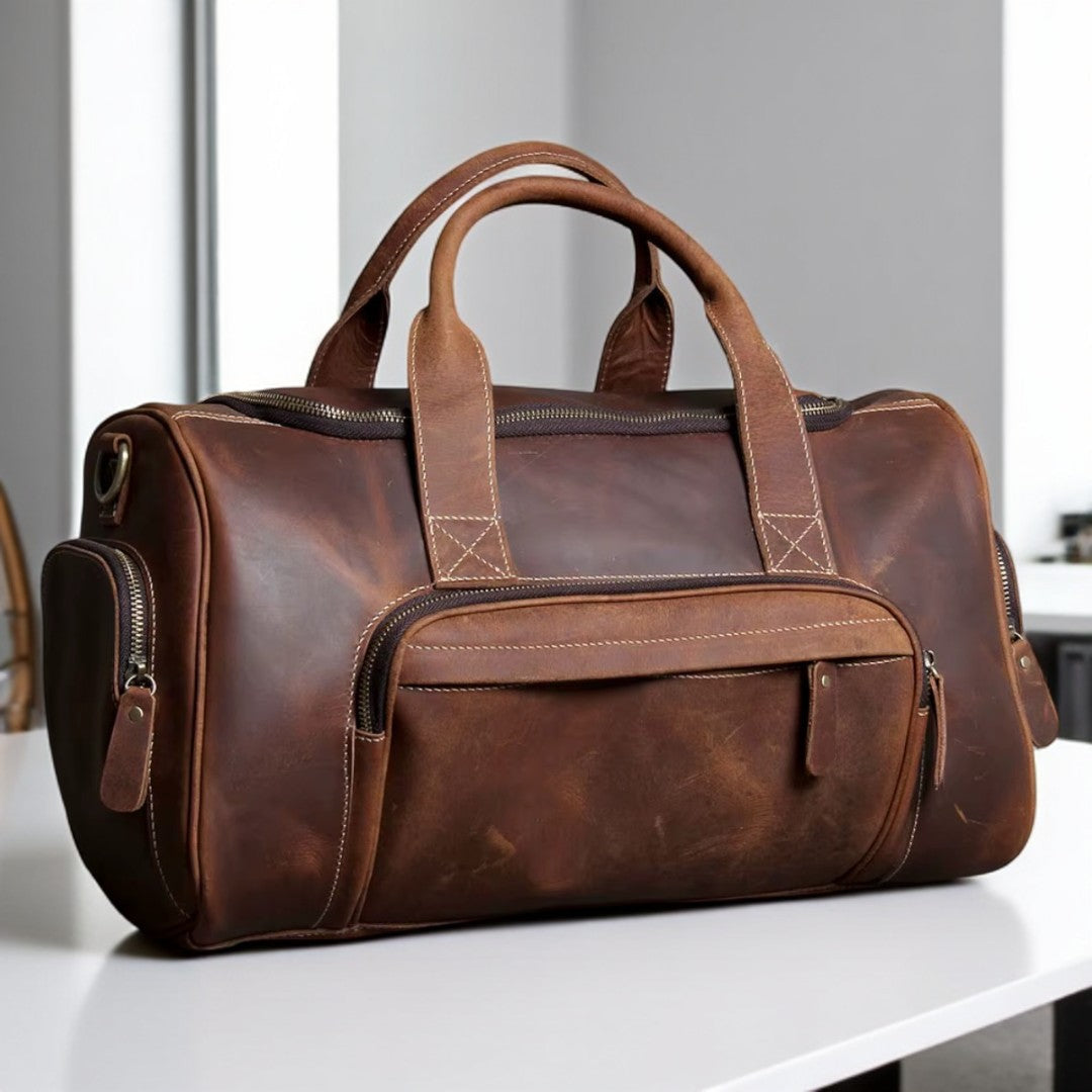 LORVENIC™ Genuine Leather Travel Bag
