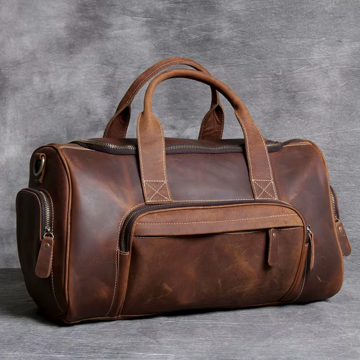 LORVENIC™ Genuine Leather Travel Bag