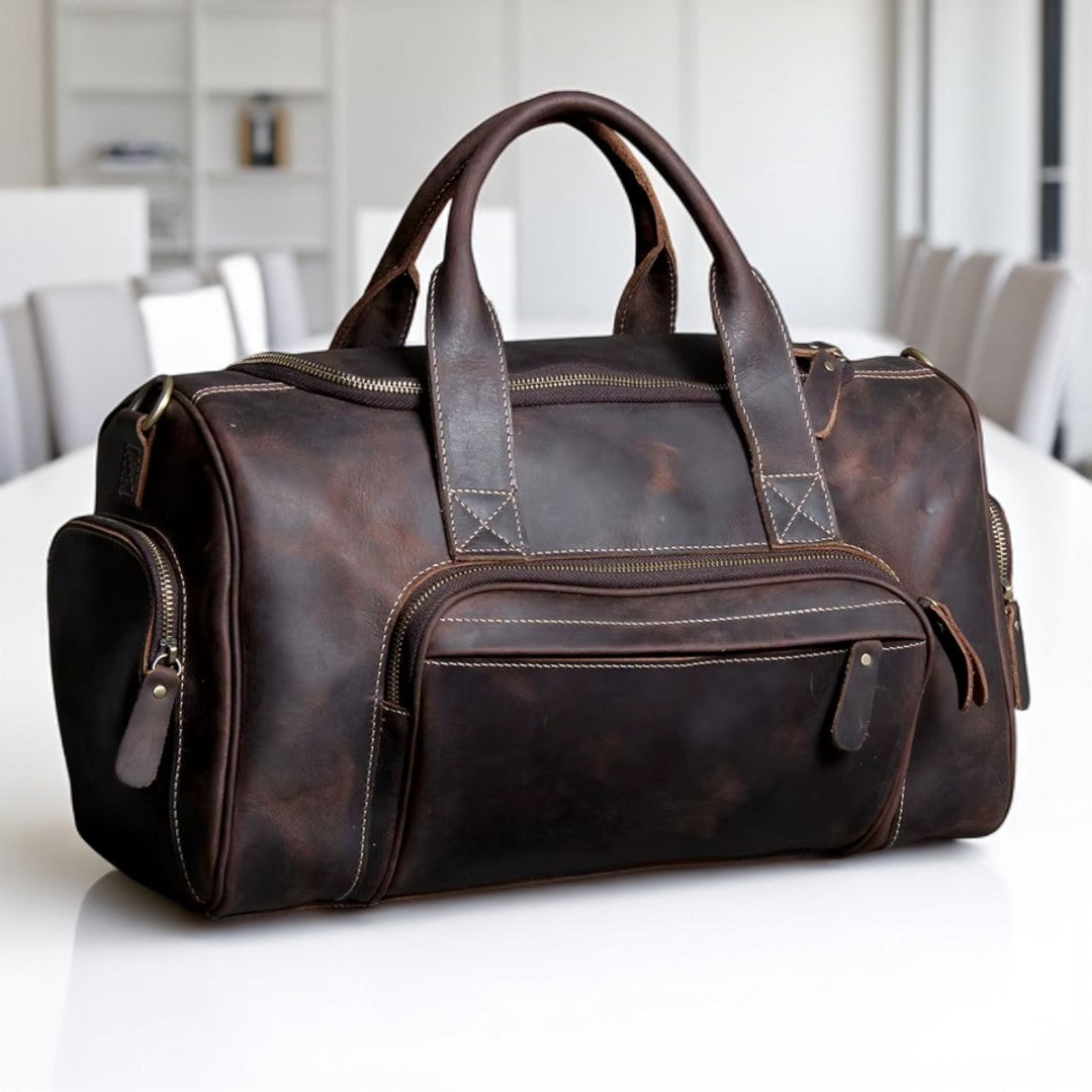 LORVENIC™ Genuine Leather Travel Bag