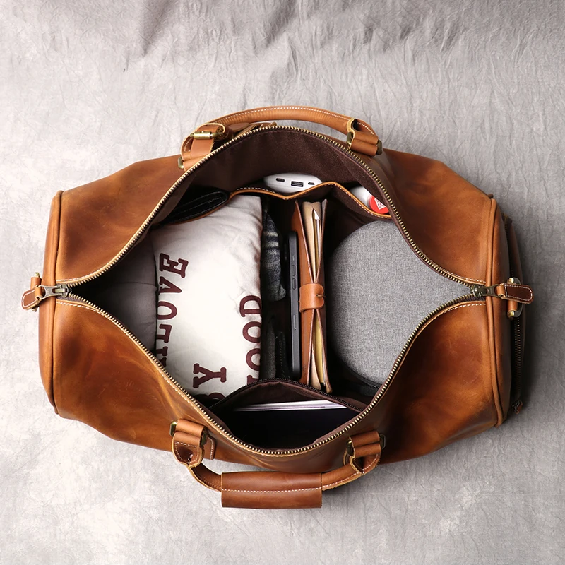 DRAVENCOR™ Genuine Leather Travel Bag