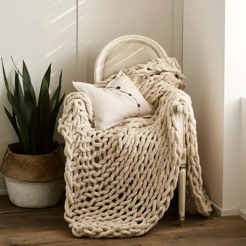 Handmade Chunky Knit Blanket