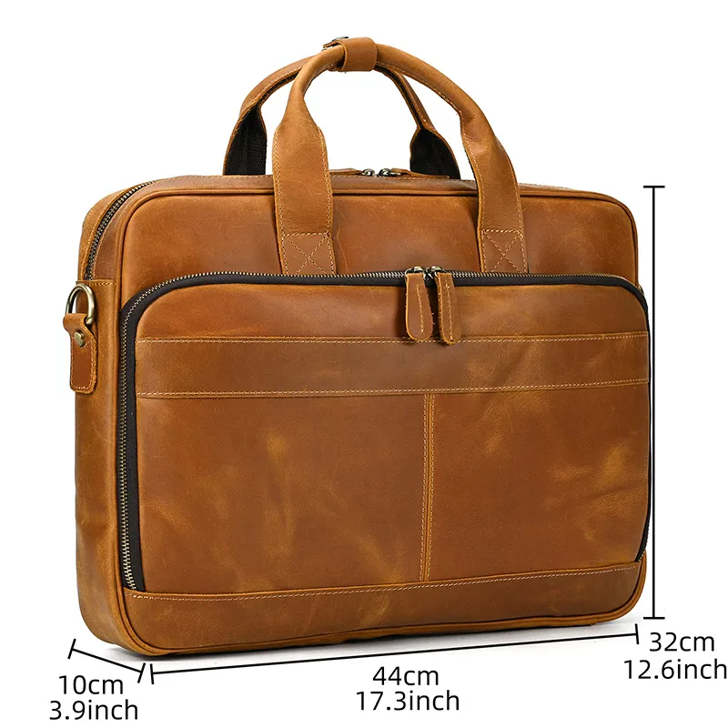 MELVORAN™ Genuine Leather Briefcase