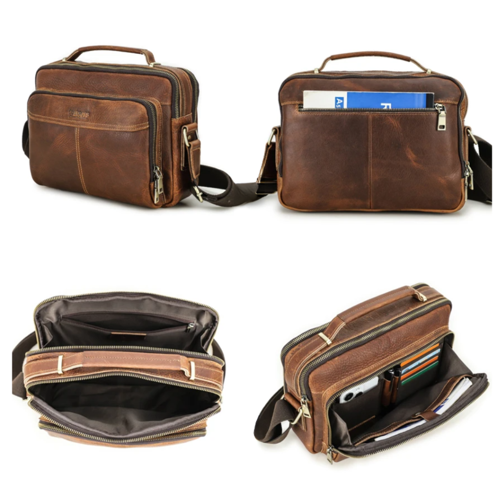 ZORVELLON™ Genuine Leather Crossbody Bag