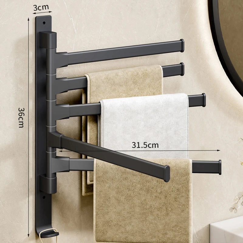 Bathroom support with swivel arm