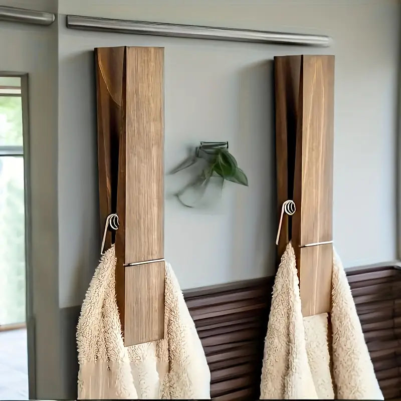 Large Wooden Towel Clips Kit