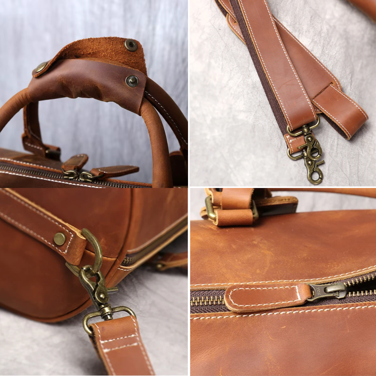 DRAVENCOR™ Genuine Leather Travel Bag