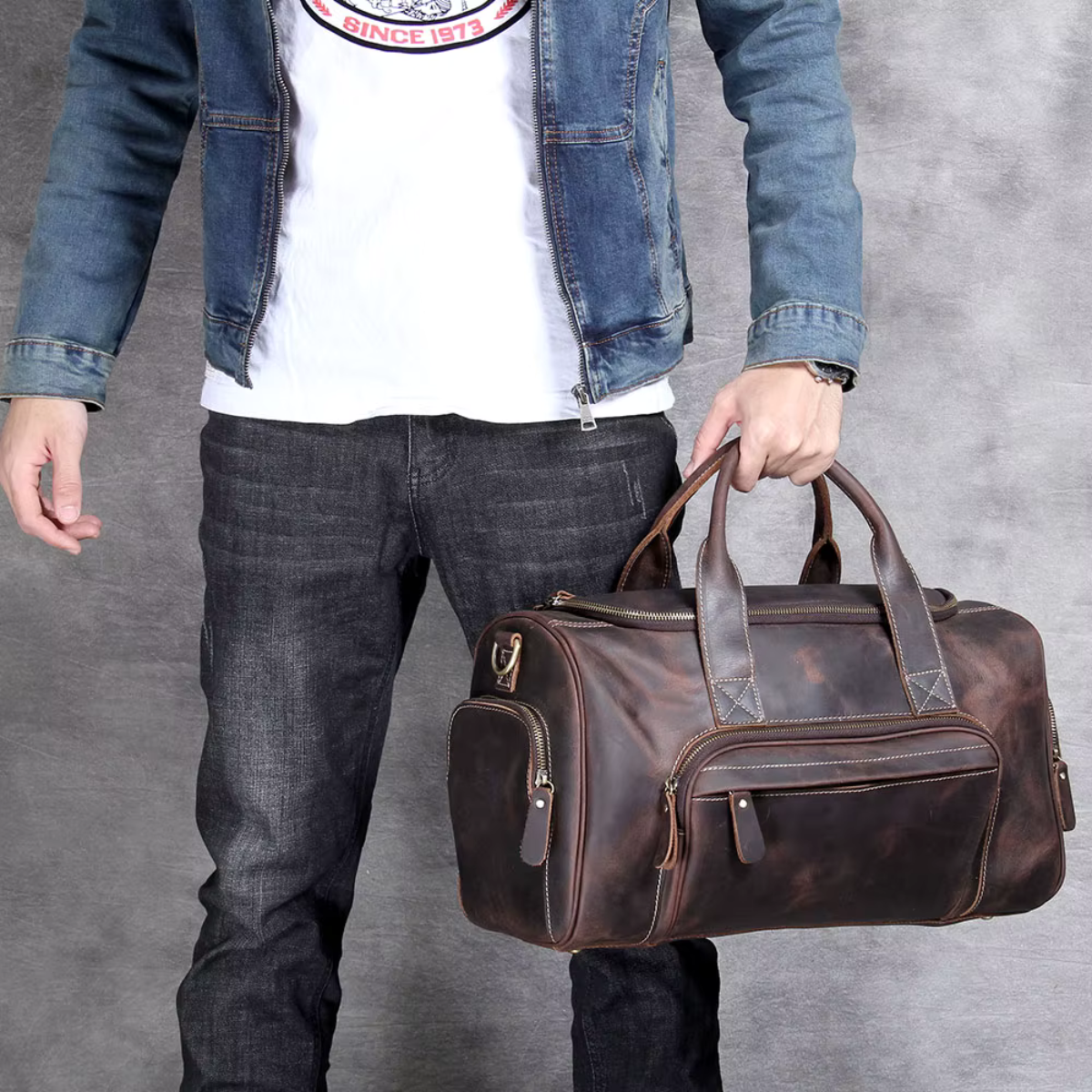 LORVENIC™ Genuine Leather Travel Bag