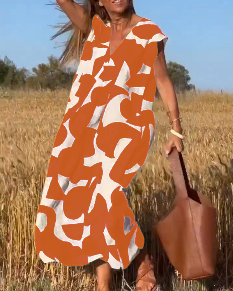 TREVALYN™ Printed V-Neck Dress