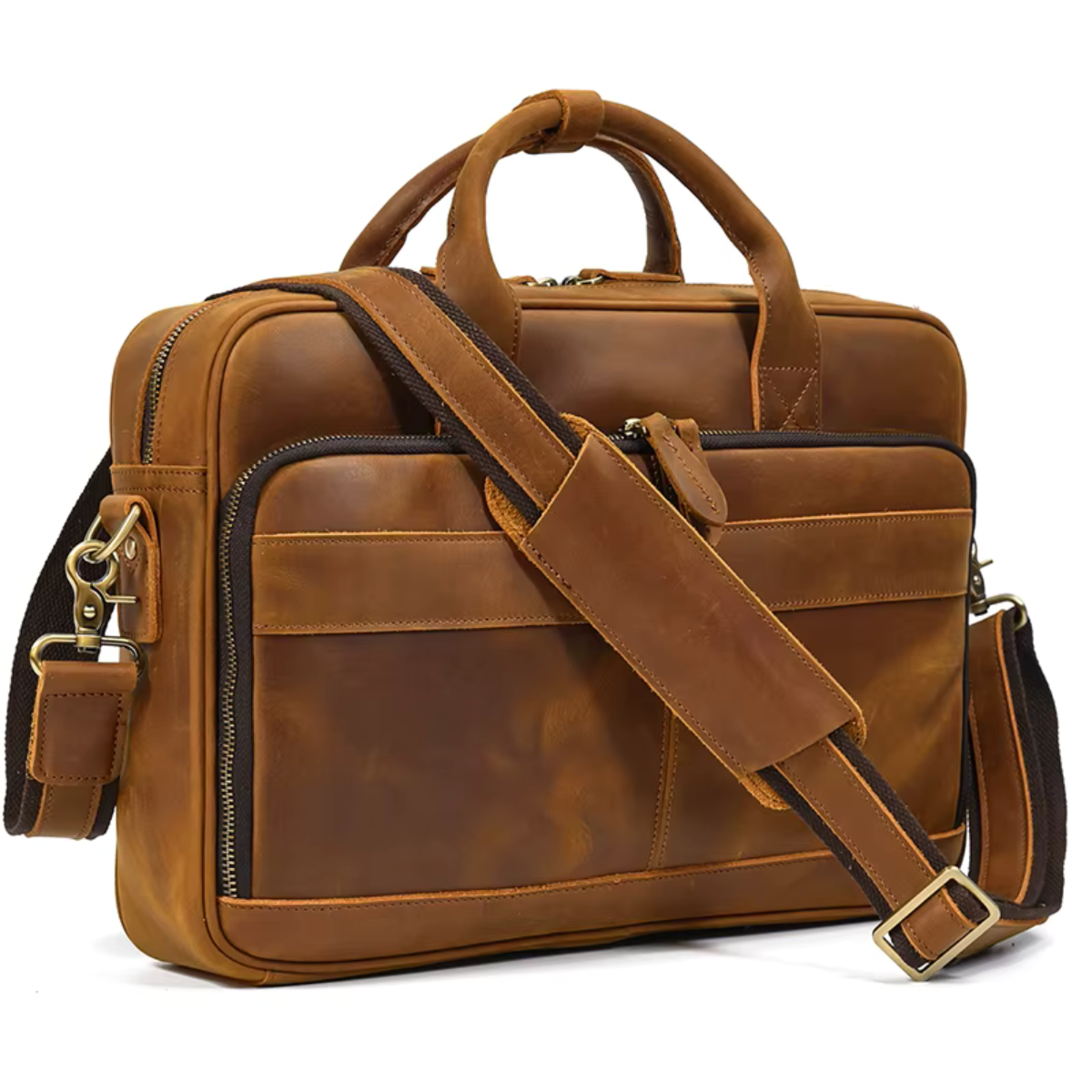 MELVORAN™ Genuine Leather Briefcase