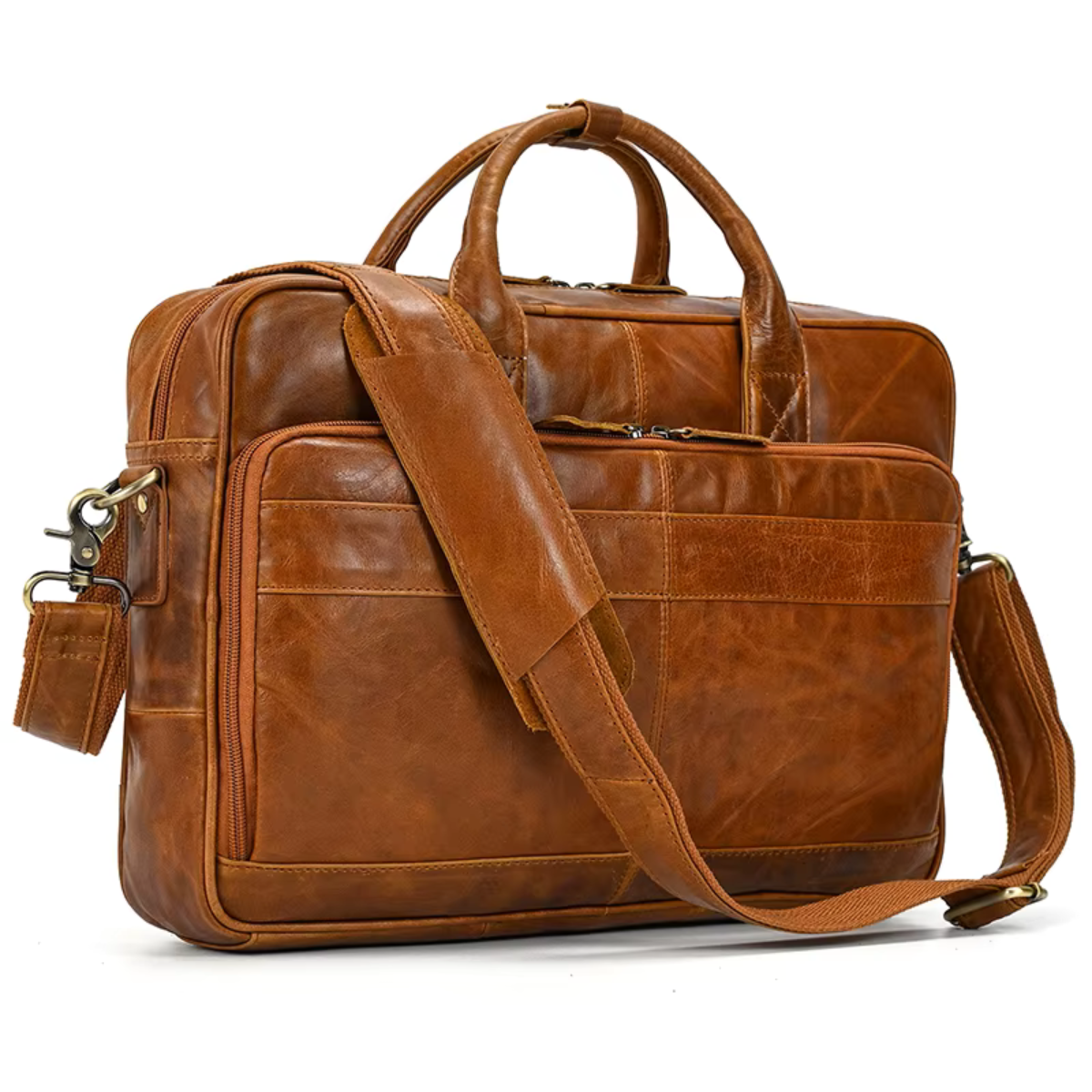 STRAVENOR™ Genuine Patent Leather Briefcase