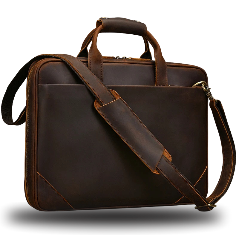 VALCORT™ Men's Genuine Leather Executive Briefcase