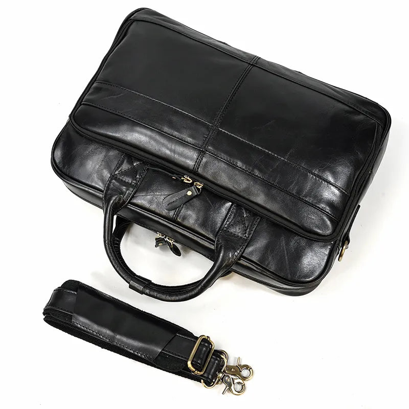 STRAVENOR™ Genuine Patent Leather Briefcase
