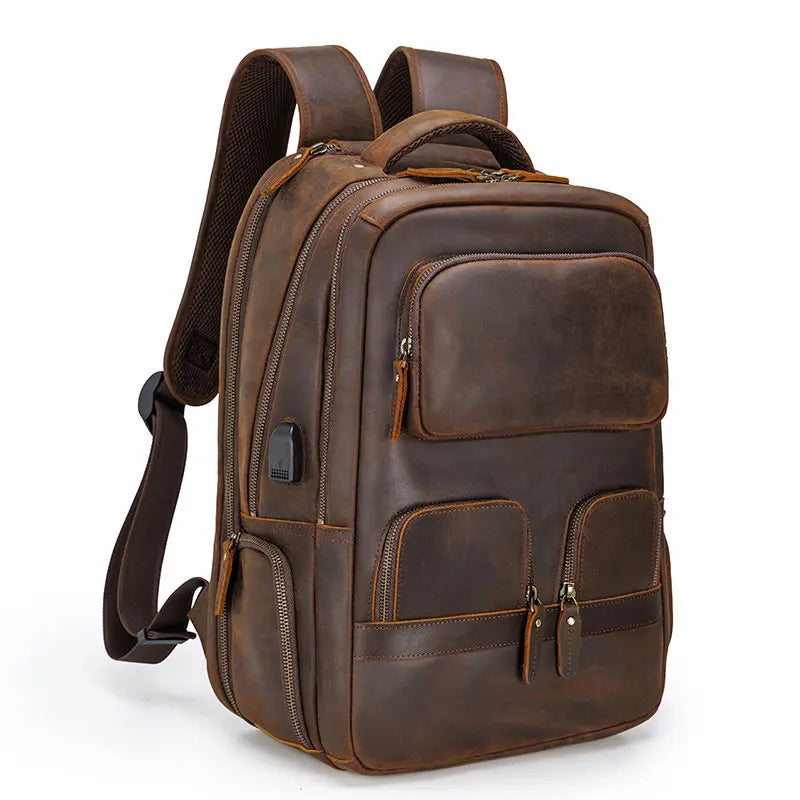FLAVOR™ Genuine Leather 17" Laptop Backpack