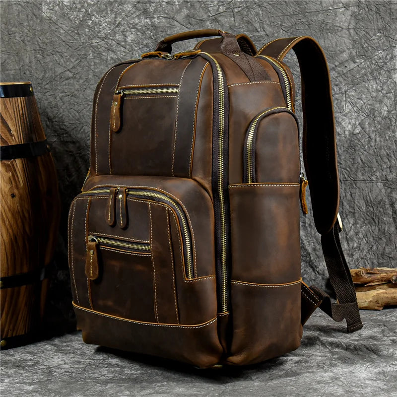 Kaelor™  Retro Leather Multi-Function Backpack