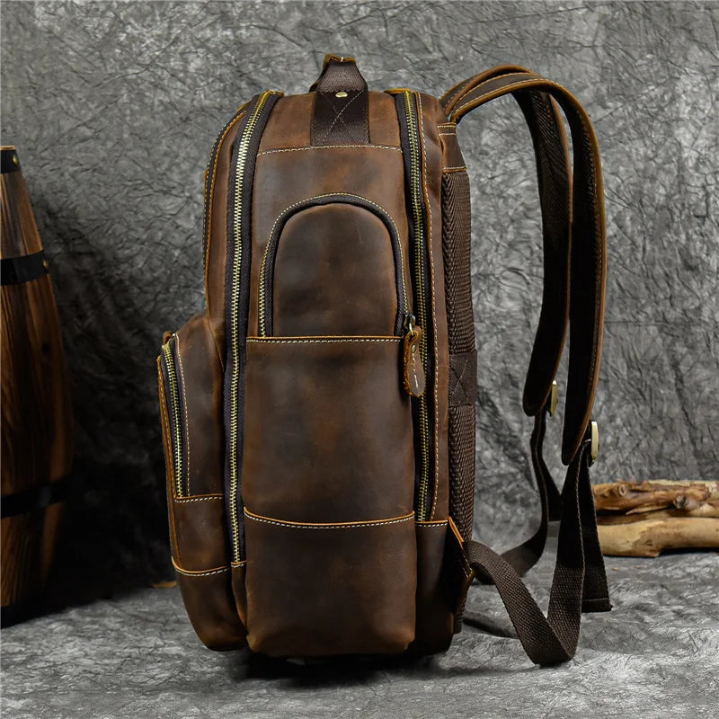 Kaelor™  Retro Leather Multi-Function Backpack
