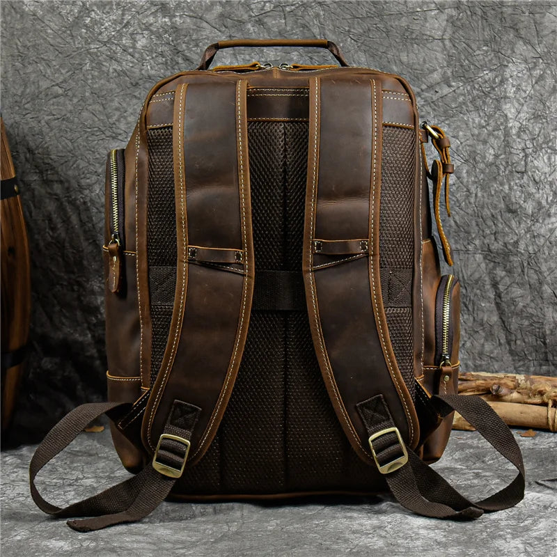 Kaelor™  Retro Leather Multi-Function Backpack