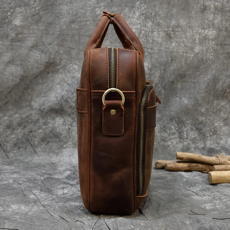 MELVORAN™ Genuine Leather Briefcase