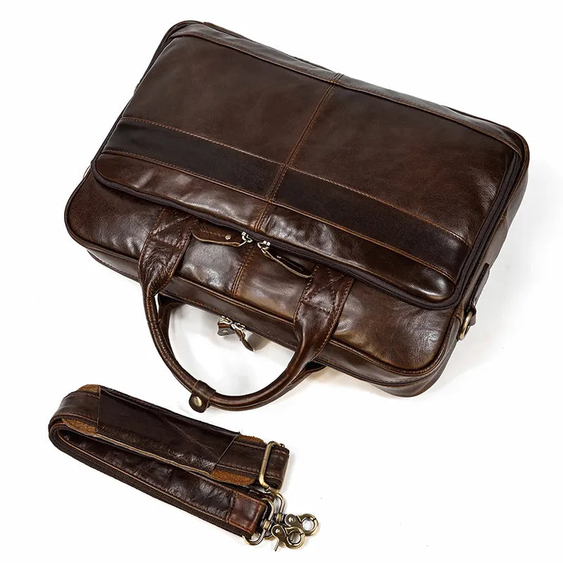STRAVENOR™ Genuine Patent Leather Briefcase