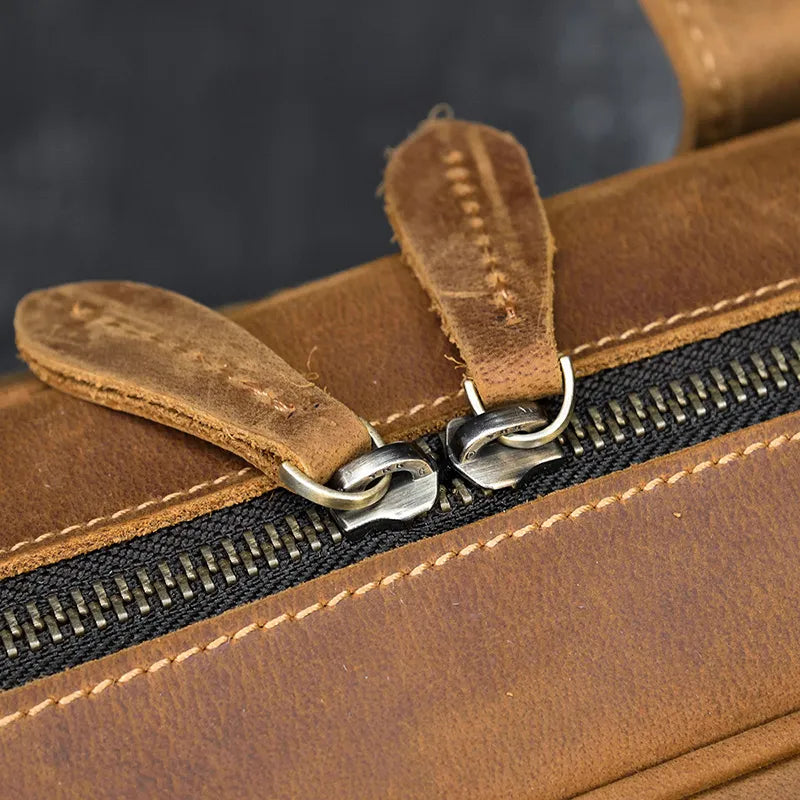 MELVORAN™ Genuine Leather Briefcase