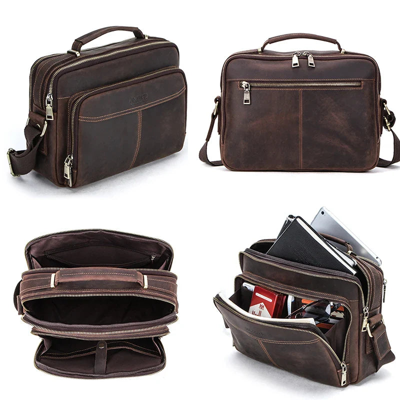 ZORVELLON™ Genuine Leather Crossbody Bag