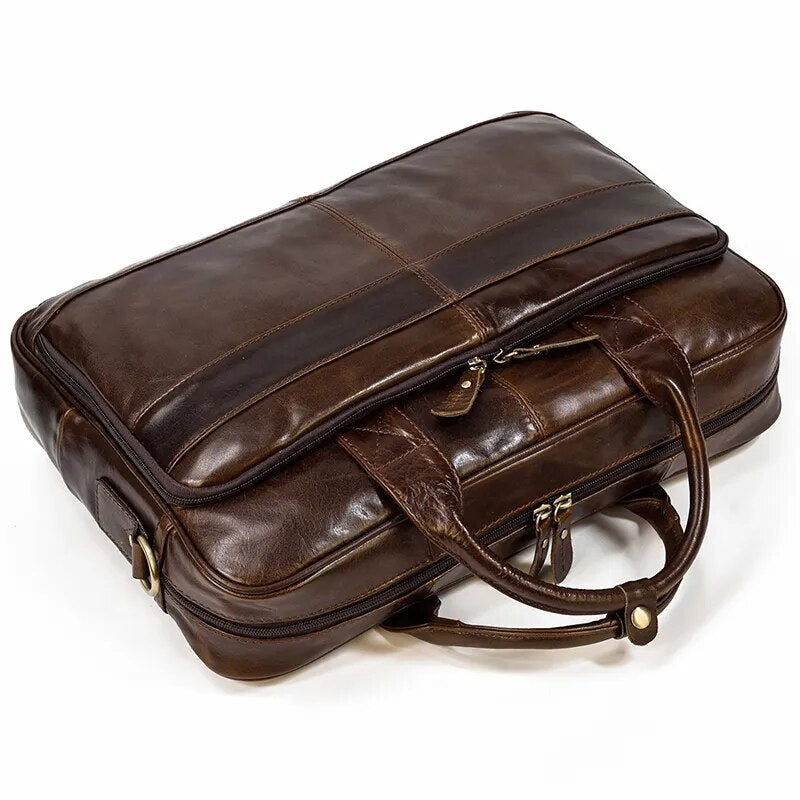 STRAVENOR™ Genuine Patent Leather Briefcase