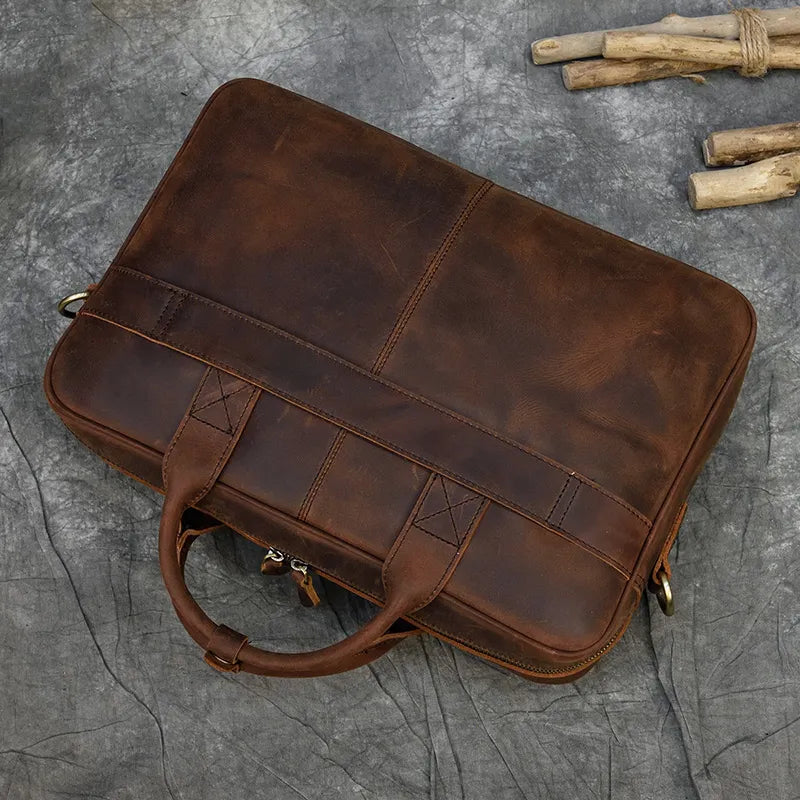 MELVORAN™ Genuine Leather Briefcase