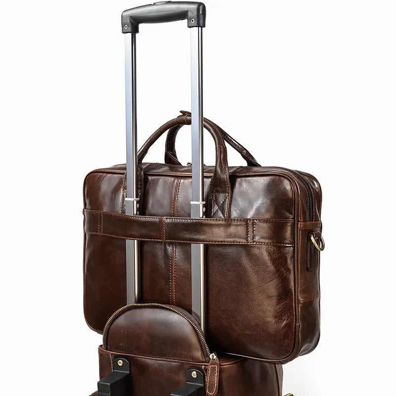 STRAVENOR™ Genuine Patent Leather Briefcase