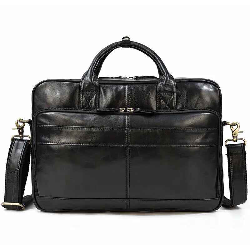 STRAVENOR™ Genuine Patent Leather Briefcase