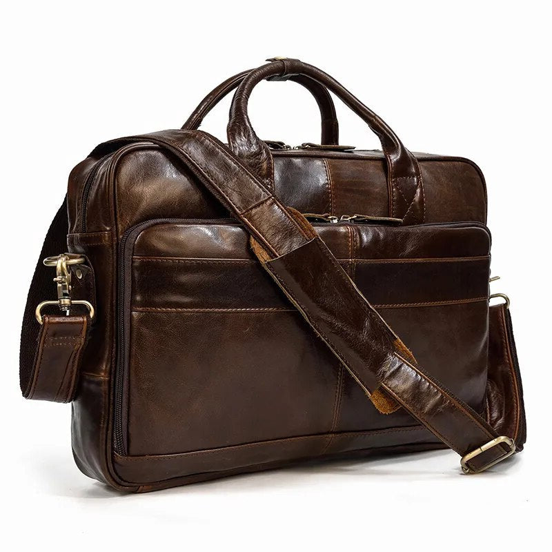 STRAVENOR™ Genuine Patent Leather Briefcase