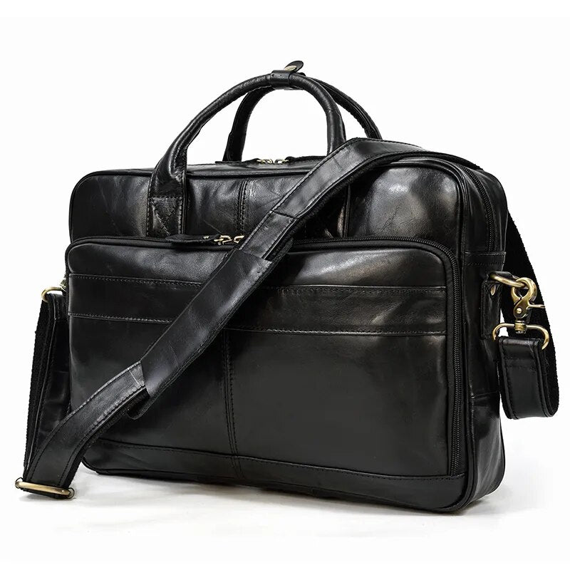 STRAVENOR™ Genuine Patent Leather Briefcase