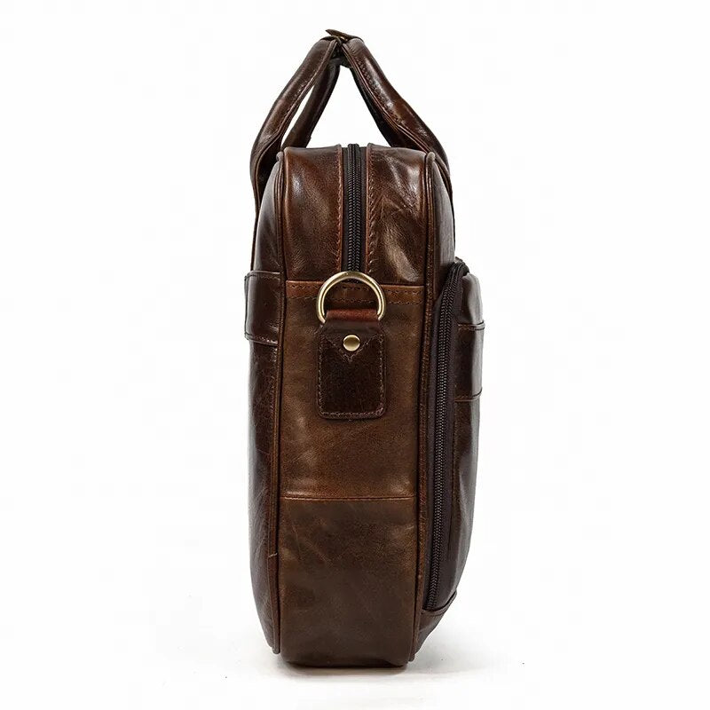 STRAVENOR™ Genuine Patent Leather Briefcase