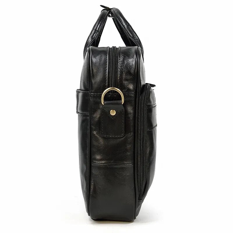 STRAVENOR™ Genuine Patent Leather Briefcase