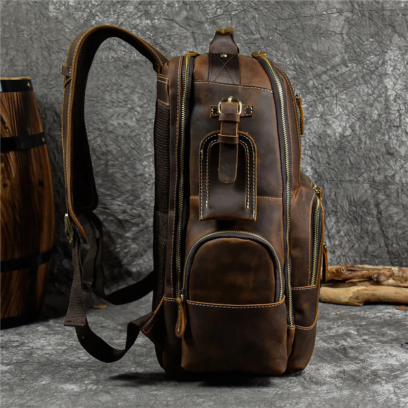 Kaelor™  Retro Leather Multi-Function Backpack