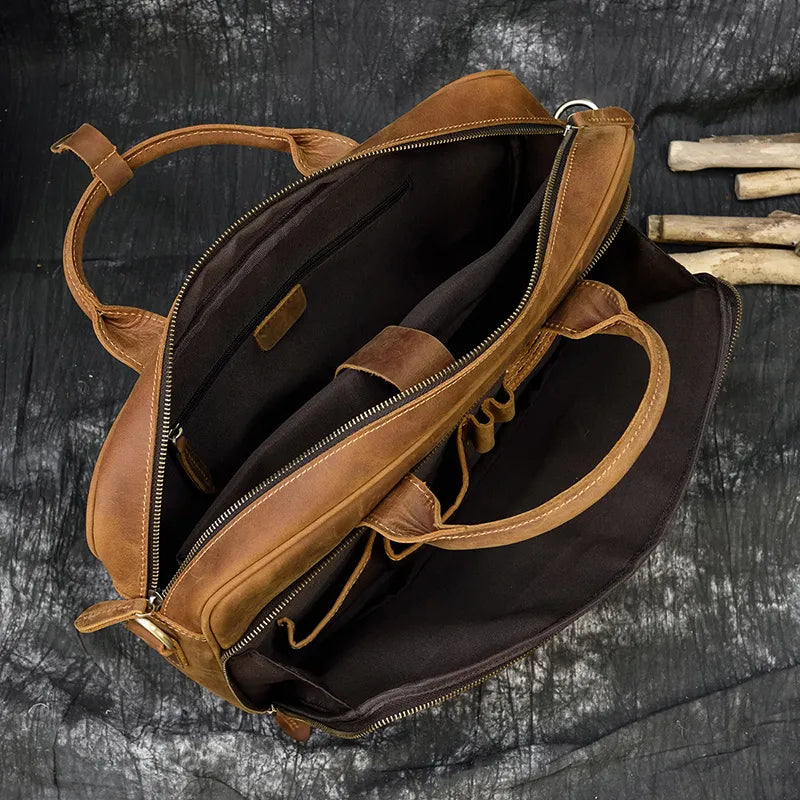 MELVORAN™ Genuine Leather Briefcase