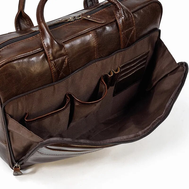 STRAVENOR™ Genuine Patent Leather Briefcase