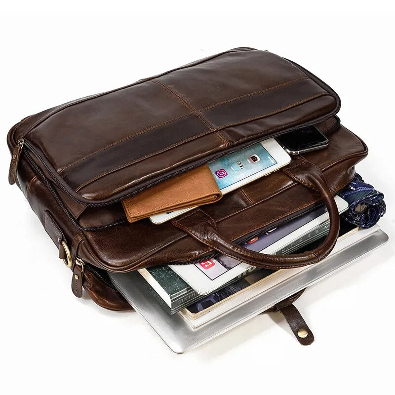 STRAVENOR™ Genuine Patent Leather Briefcase