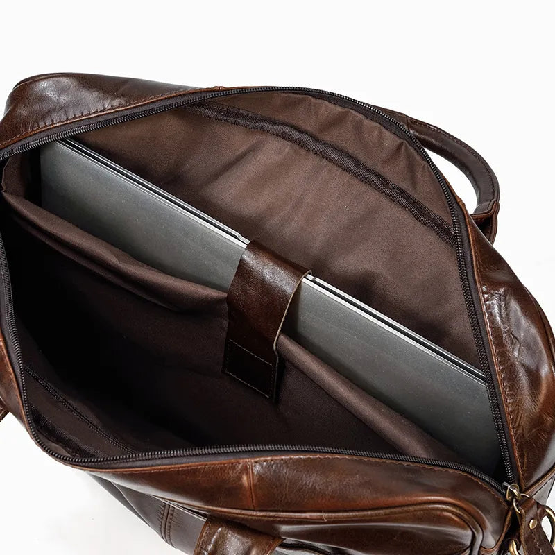 STRAVENOR™ Genuine Patent Leather Briefcase