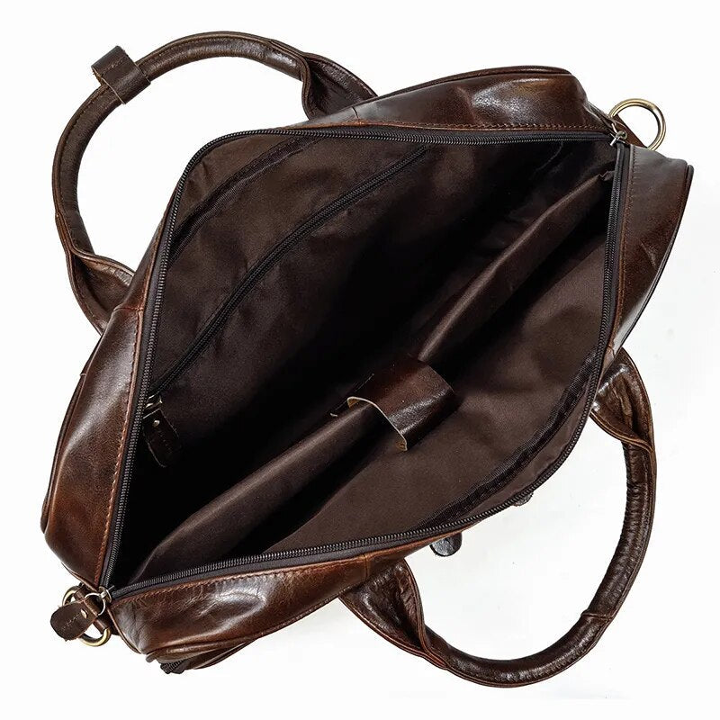 STRAVENOR™ Genuine Patent Leather Briefcase