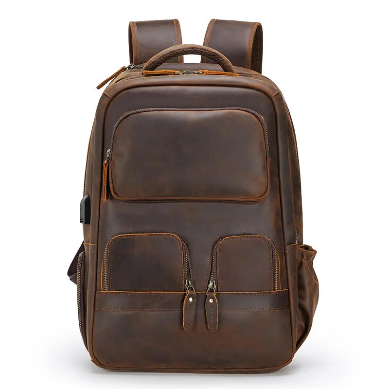 FLAVOR™ Genuine Leather 17" Laptop Backpack