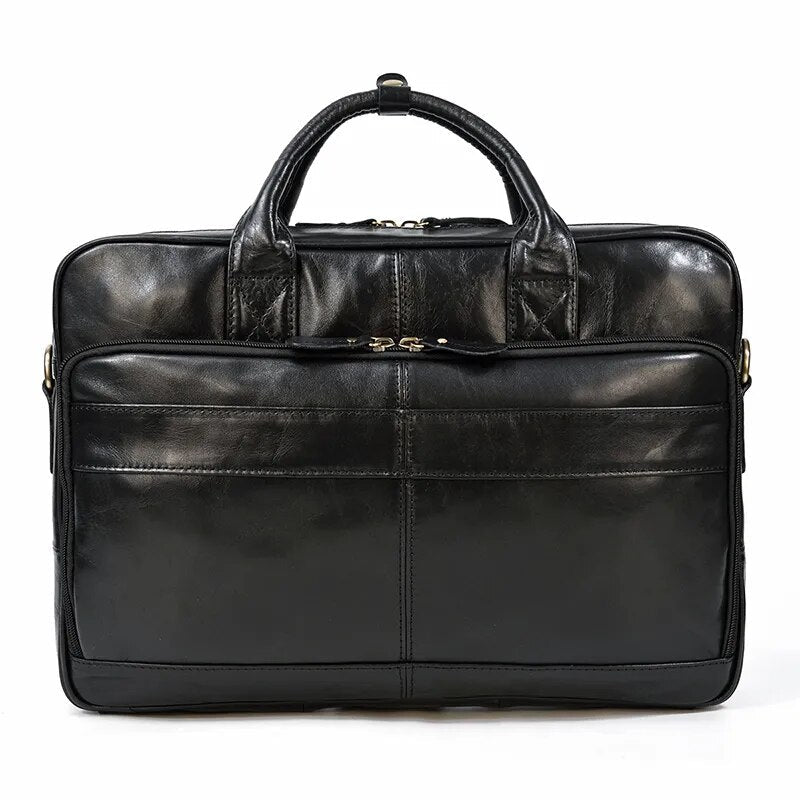 STRAVENOR™ Genuine Patent Leather Briefcase