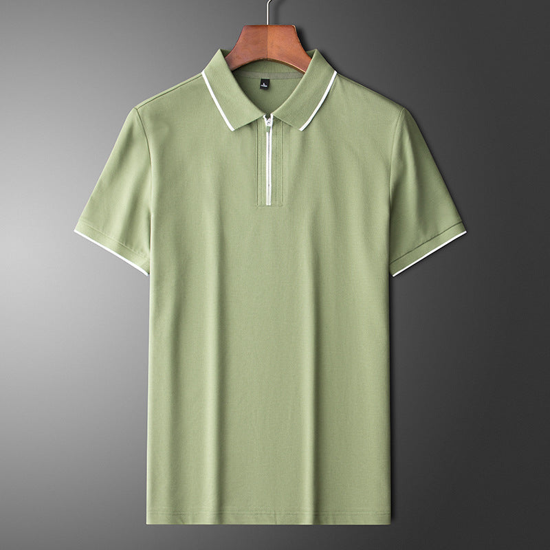 ALBRAY™ cotton and silk polo shirt