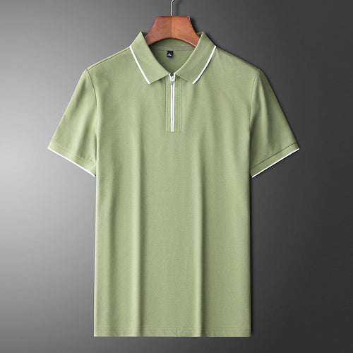 ALBRAY™ cotton and silk polo shirt