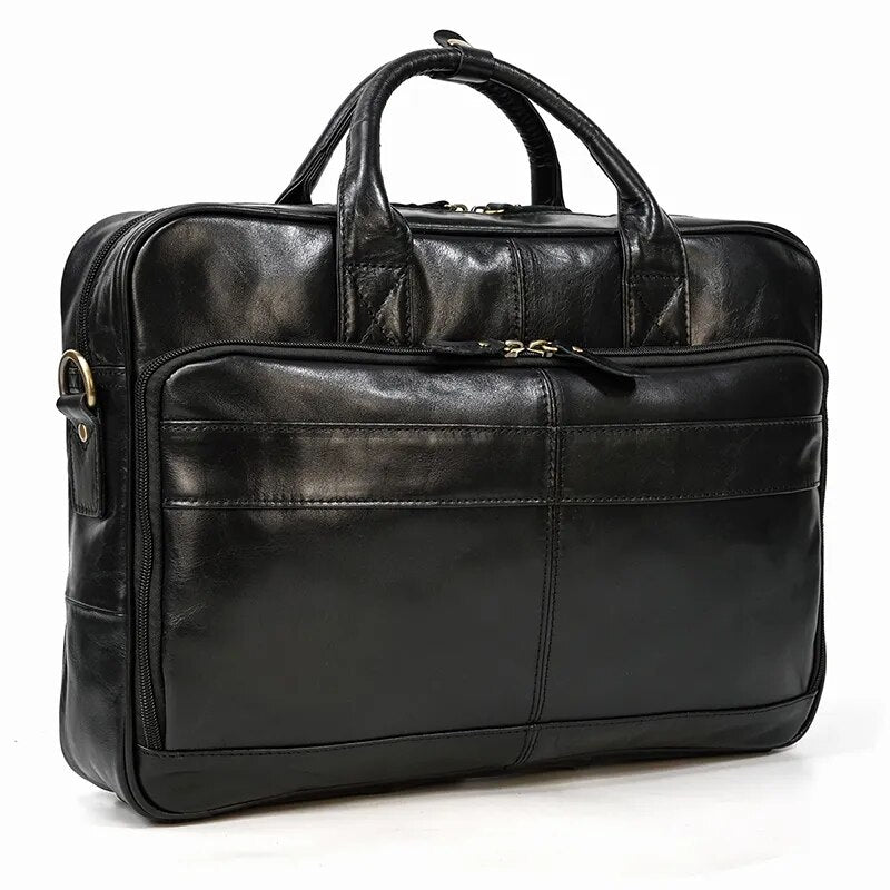 STRAVENOR™ Genuine Patent Leather Briefcase